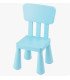 Blue plastic child chair