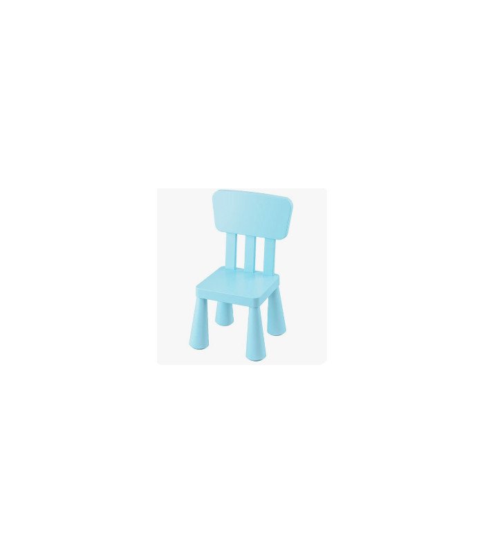 Blue plastic child chair