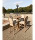 Chaise de bar cérusée en lin beige – H 1,06 m