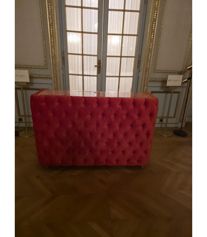 Red bar cabinet L 150 cm