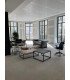 Square black nesting coffee table 80 x 80 cm