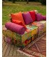 Coussin de sol pouf Patchwork 69 x 69 cm