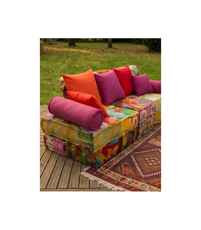 Floor cushion pouf Patchwork 69 x 69 cm