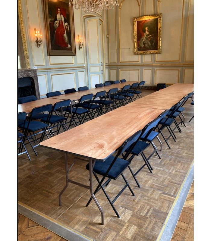 Table pliante rectangulaire à napper 183 cm x 76 cm en bois