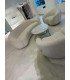 White velvet lounge chair
