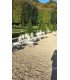 Chaise pliante blanche en fer forgé Fontainebleau