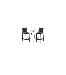 Black snack lounge rental package