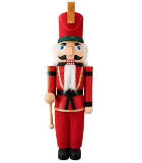 Giant wooden nutcracker (120 cm to 200 cm tall), shown front-facing against a white background
