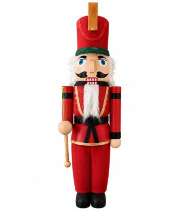Giant wooden nutcracker (120 cm to 200 cm tall), shown front-facing against a white background