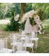 Chaise pliante blanche en fer forgé Fontainebleau