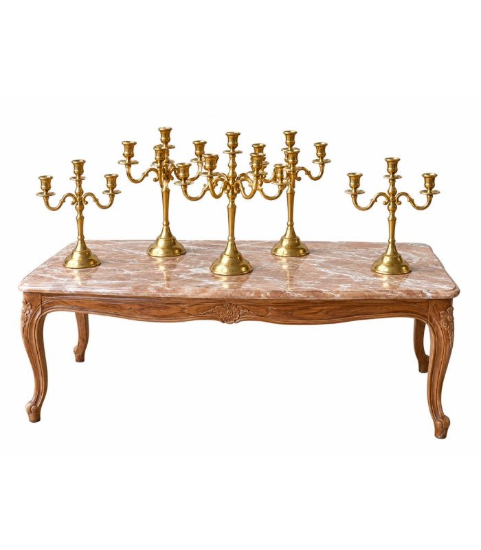 Table basse cérusée style Louis XV 120 x 60 cm