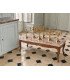 Table basse cérusée style Louis XV 120 x 60 cm