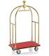 Location chariot à bagages d'hôtel doré et rouge