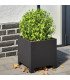 Black steel plant pot, dimensions 30 x 30 x 30 cm