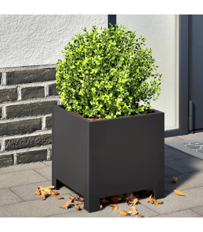 Cache pot en acier noir Dim 30 x 30 x 30 cm