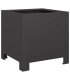 Black steel plant pot, dimensions 30 x 30 x 30 cm
