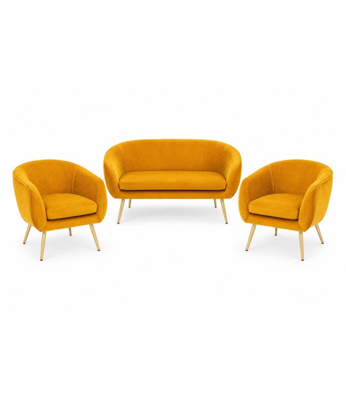 Photo of the orange seashell-themed furniture set available for rent from 126 Events