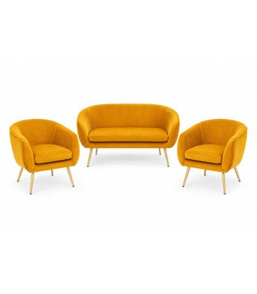 Photo of the orange seashell-themed furniture set available for rent from 126 Events