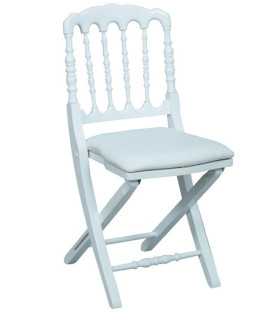 Location chaise napoleon blanche pliante