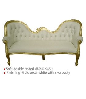Gold and white meridian rental (double end)
