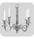 Rental chandelier H 49 cm
