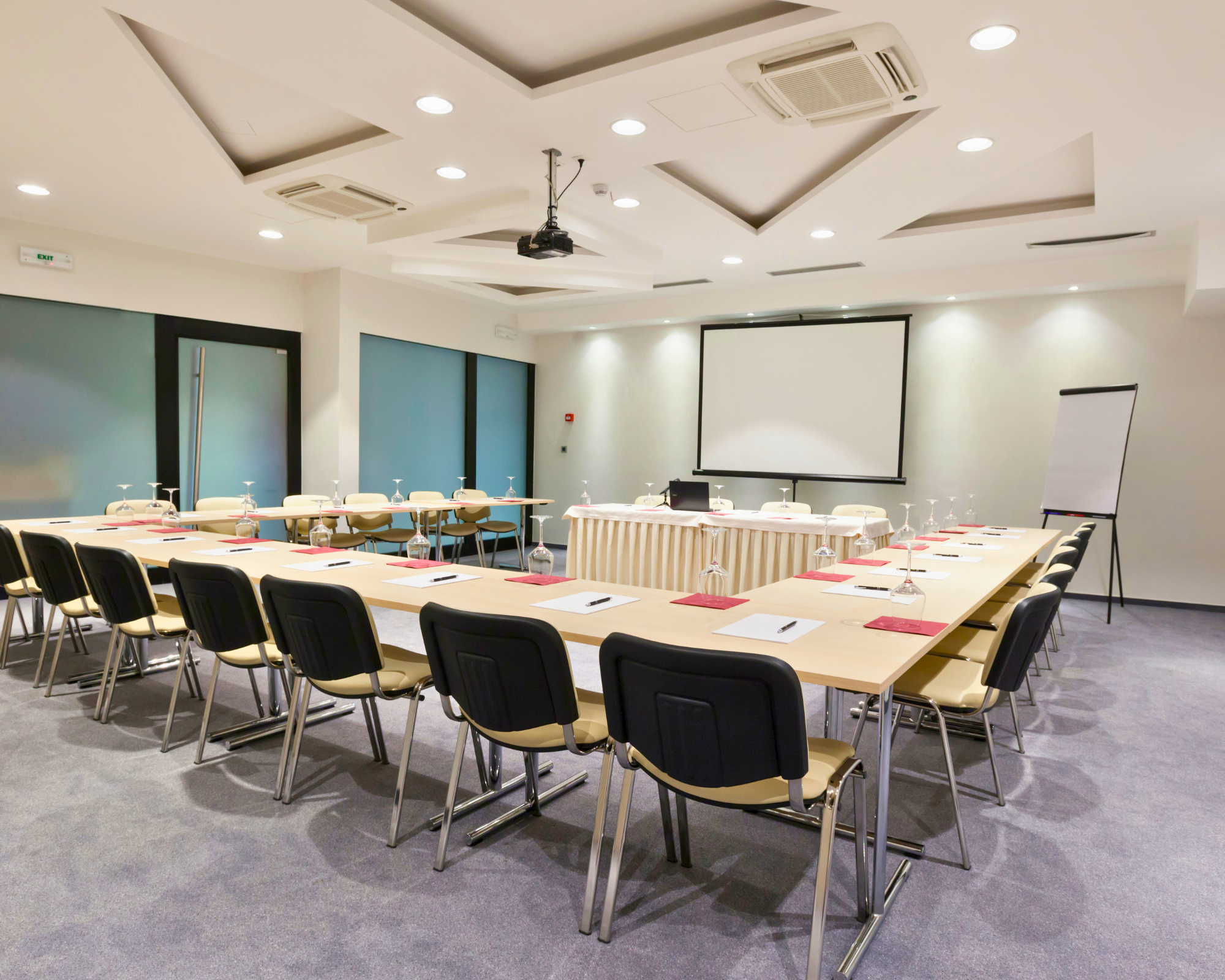 Photo during a professional event with furniture from 126 Events