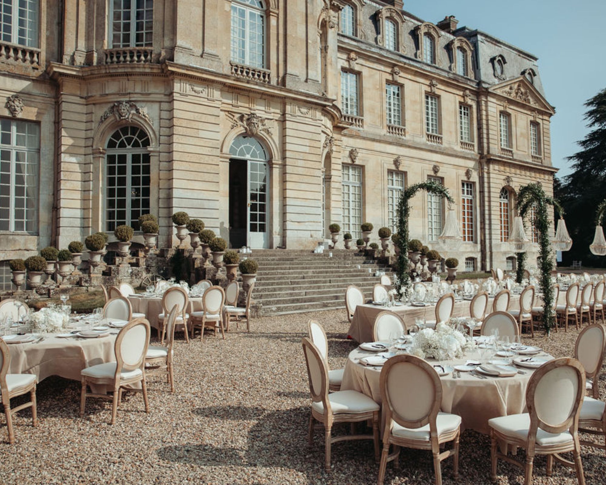 wedding with furniture rented from 126 Events